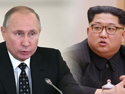 Владимир Путин и Ким Чен Ын. Фото: news.kbs.co.kr