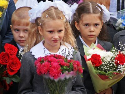 Первокласссники. Фото: Александр Воронин, Каспаров.Ru