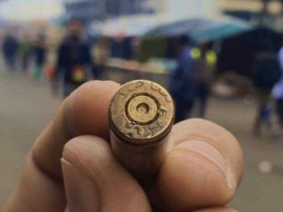 Гильза, оставшаяся после массового расстрела протестующих в Багдаде. Фото: t.me/nesmijan