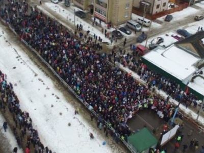 Митинг в Котласе против мусорной свалки в Шиесе. Фото: www.severreal.org