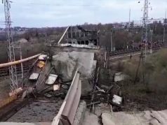 Обрушение моста. Фото: 